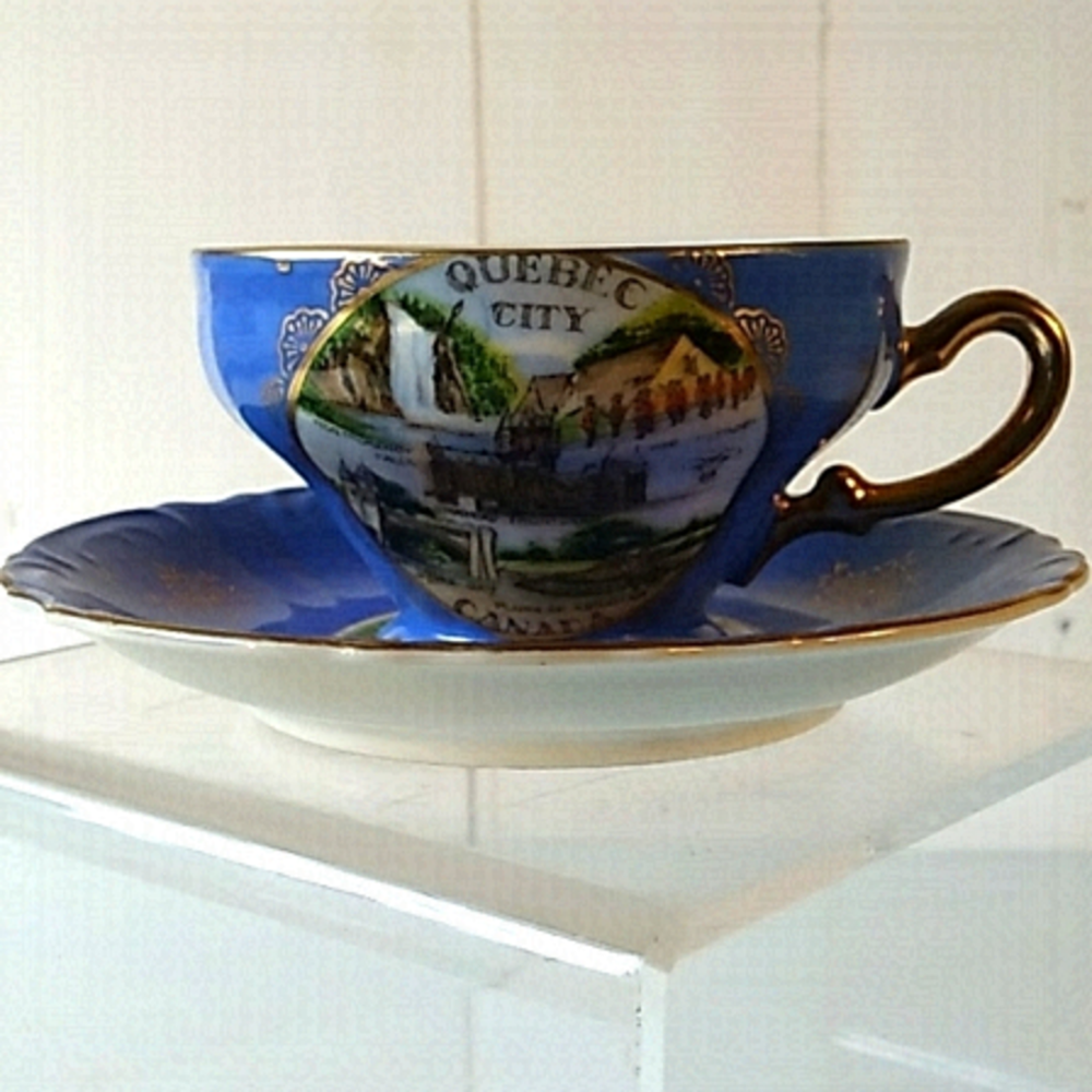 CUP & SAUCER Souvenir Quebec Canada